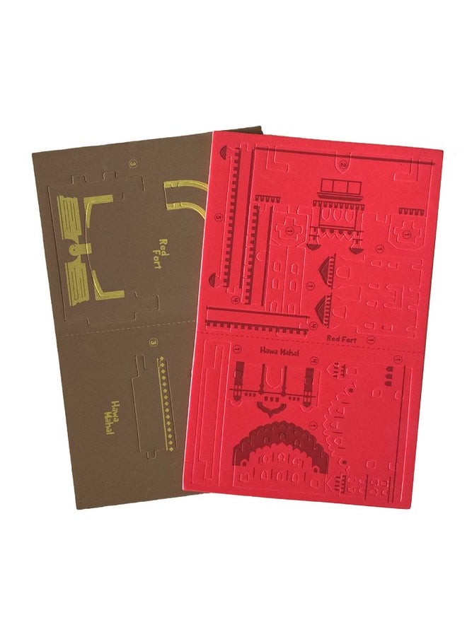 Imagimake Eva Foam Mapology Monuments Of India - Red Fort & Hawa Mahal - Construction Set - Educational Toy For Boys & Girls Above 5 Years (Red Fort & Hawa Mahal)