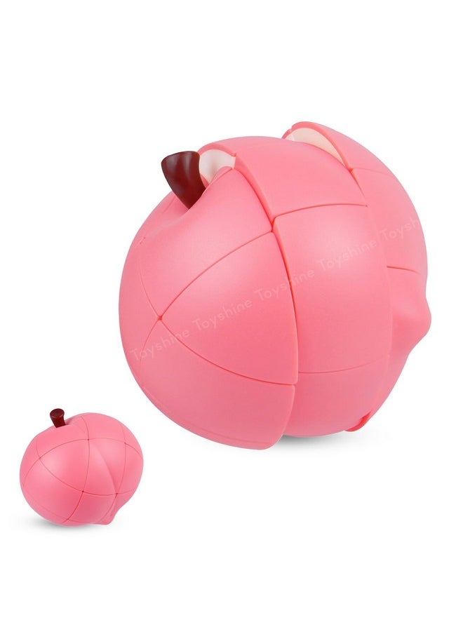 Toyshine Peach Shaped Magic Speed Cube 3x3, Stress Relief Toys for Adults & Children, Cube Educational Creative Puzzle Toys Gifts for Kids Boys Girls Age 3 +