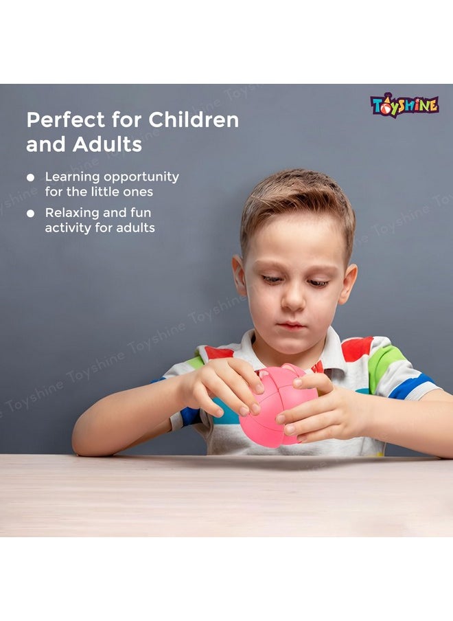 Toyshine Peach Shaped Magic Speed Cube 3x3, Stress Relief Toys for Adults & Children, Cube Educational Creative Puzzle Toys Gifts for Kids Boys Girls Age 3 +