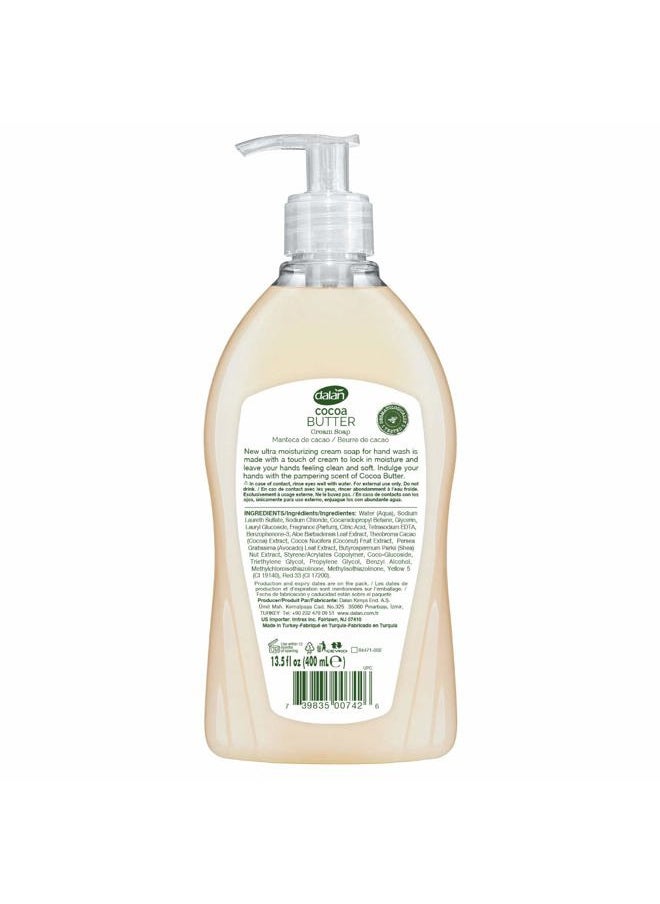 Cocoa Butter Cream Ultra Moisturizing Liquid Hand Soap for Dry and Fresh Hands Feeling Clean and Soft ((13.5 Fl Oz / 400 mL (Pack of 3))