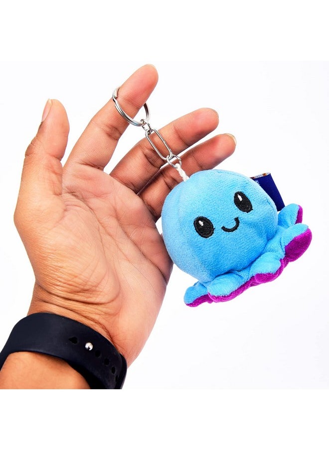 Webby Combo of Plush Keychain Octopus and Standing Bunny Soft Toys | Cute Stuffed Animal Keychains Set for Kids and Adults (Set of 2)