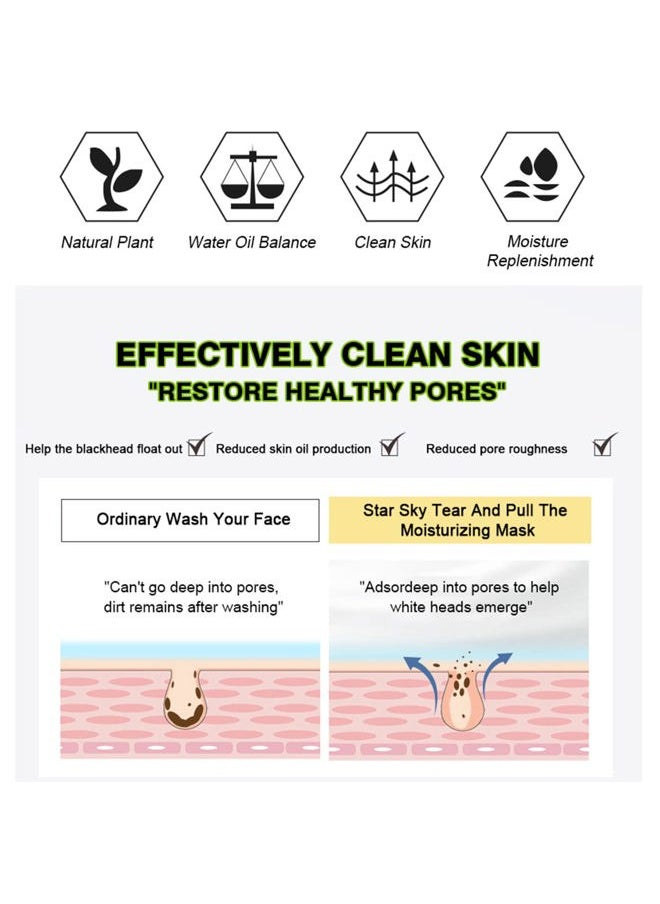 Bamboo Charcoal Aloe Vera Peel-Off Glitter Mask Oil-Control Anti-Acne Moisturizing Detox Cleansing 10 minutes Facial Therapy 120ml/4.06fl.oz