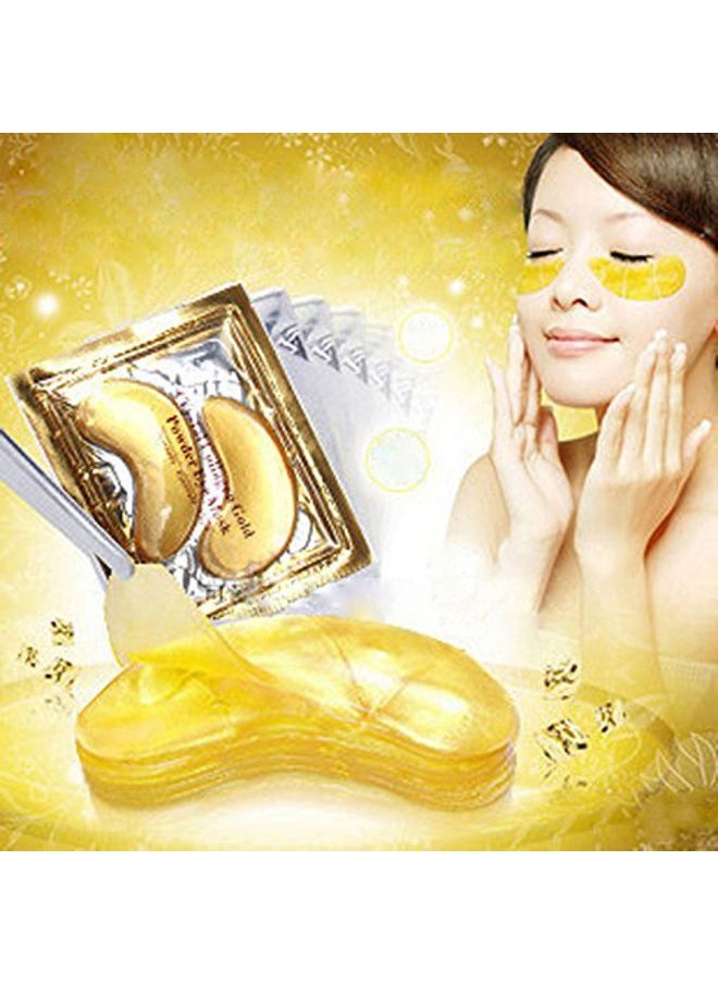30 Pairs 24K Gold Eye Mask Powder Crystal Gel Collagen Natural Eye Pads For Anti-Aging & Moisturizing Reducing Dark Circles, Puffiness, Wrinkles