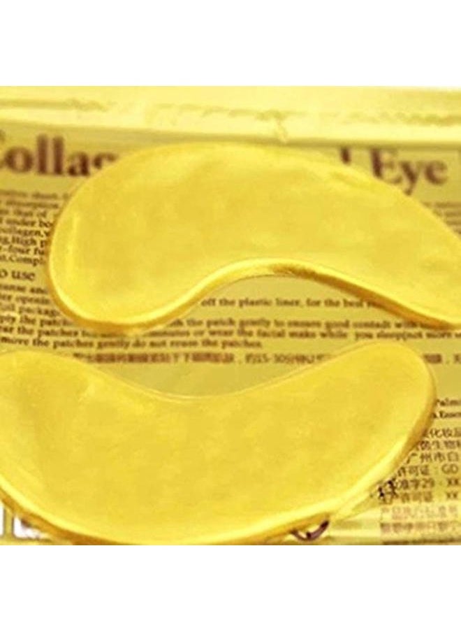 30 Pairs 24K Gold Eye Mask Powder Crystal Gel Collagen Natural Eye Pads For Anti-Aging & Moisturizing Reducing Dark Circles, Puffiness, Wrinkles