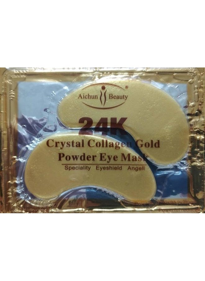 30 Pairs 24K Gold Eye Mask Powder Crystal Gel Collagen Natural Eye Pads For Anti-Aging & Moisturizing Reducing Dark Circles, Puffiness, Wrinkles