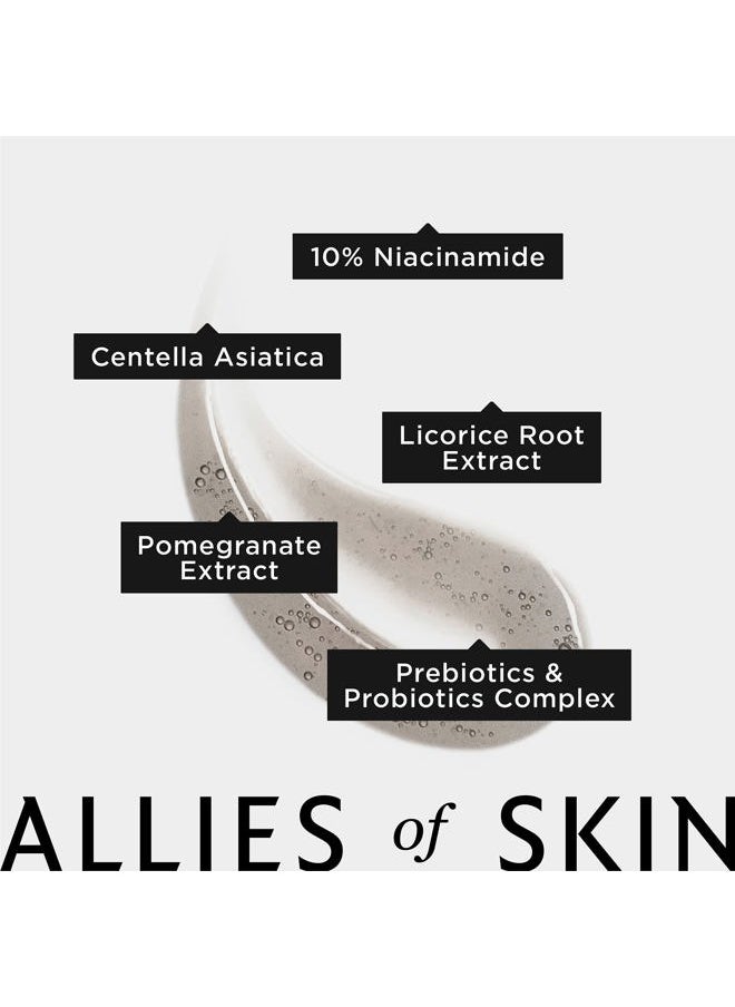Prebiotics & Niacinamide Pore Refining Booster: 10% Niacinamide, Goji Berry, Lysophosphatidic Acid. Pore Reducing Serum. Firms & Brightens. Strengthens Skin Barrier 1.7 oz / 50 ml