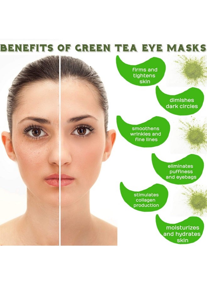 Suprance Green Tea Matcha Eye Mask Under Eye Patches Treatment for Dark Circles, Eye Bags, Puffiness - Anti-Wrinkle With Hyaluronic Acid and Collagen - 30 Pairs/60 Pcs.