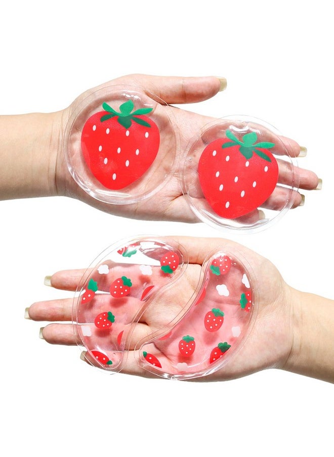 4PCS Gel Eye Ice Pack Set Reusable, Cold and Hot Compress for Eyes, Ice Pack for Eyes, Cooling Eye Pads for Eye Strain, Swelling, Redness, Dark Circles, Puffy Eyes, and Eye Recovery Surgery.