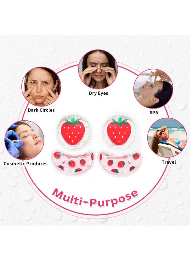 4PCS Gel Eye Ice Pack Set Reusable, Cold and Hot Compress for Eyes, Ice Pack for Eyes, Cooling Eye Pads for Eye Strain, Swelling, Redness, Dark Circles, Puffy Eyes, and Eye Recovery Surgery.