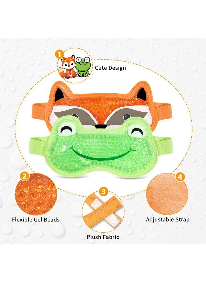 CONBELLA 2PCS Adorable Cooling Eye Mask Gel Eye Mask, Reusable Hot Cold Therapy Cold Eye mask for Post Surgery, Puffiness, Dark Circles, Eye Bags, Dry Eyes