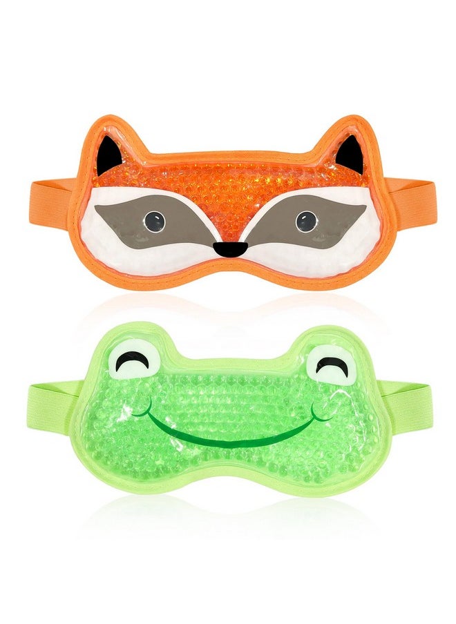 CONBELLA 2PCS Adorable Cooling Eye Mask Gel Eye Mask, Reusable Hot Cold Therapy Cold Eye mask for Post Surgery, Puffiness, Dark Circles, Eye Bags, Dry Eyes