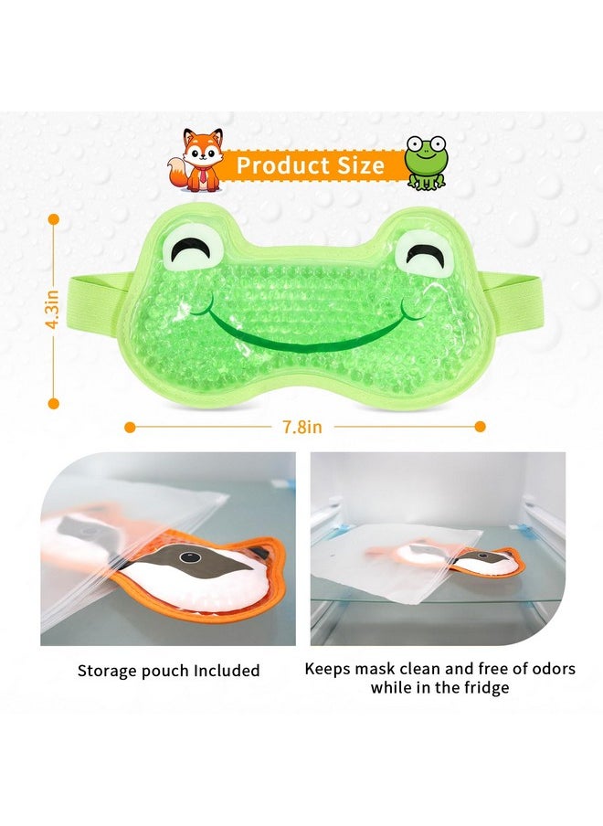 CONBELLA 2PCS Adorable Cooling Eye Mask Gel Eye Mask, Reusable Hot Cold Therapy Cold Eye mask for Post Surgery, Puffiness, Dark Circles, Eye Bags, Dry Eyes