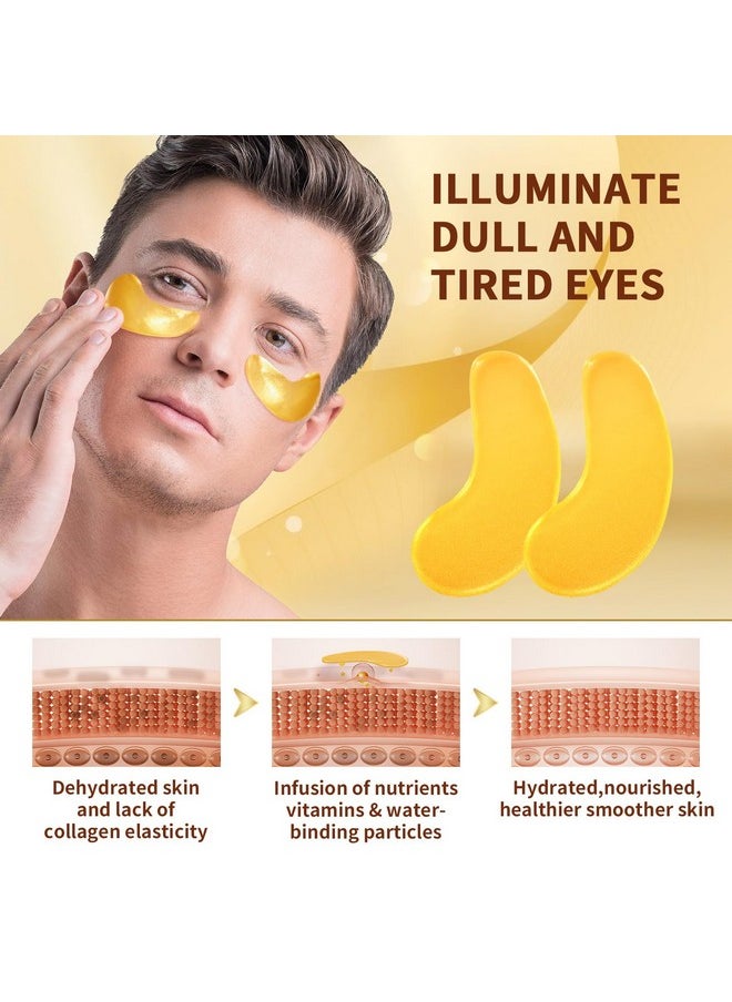 Aivoch 10Pairs 20Pcs 24K Gold Under Eye Patches, Collagen Eye Masks for Dark Circles and Puffiness, Reduce Wrinkles and Puffy Eyes, Refresh Your Skin, Women Skincare Eye Treatment Products