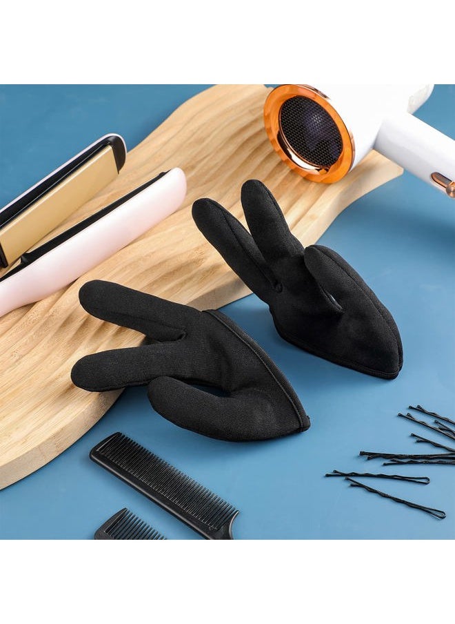 2 Pcs Heat Resistant Gloves for Hair Styling Curling Wand 3 Finger Reusable Mittens Protection Gloves for Barber Dye Protector Straightening