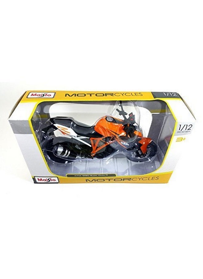 Maisto CELLWORLD Plastic Diecast Model KTM 1290 Super Duke R Bike, Pack of 1, Orange