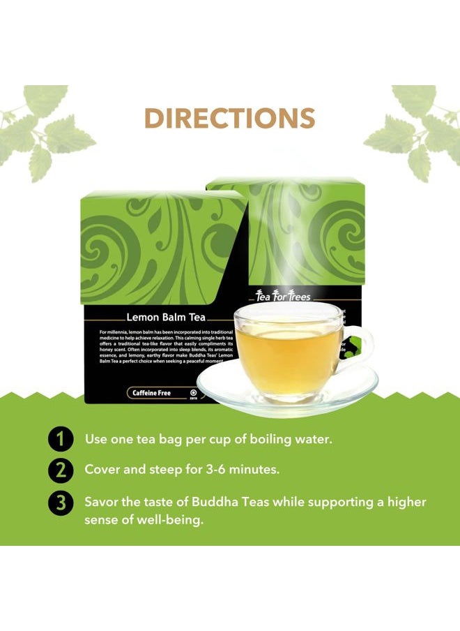 Organic Lemon Balm - OU Kosher, USDA Organic, CCOF Organic, 18 Bleach-Free Tea Bags