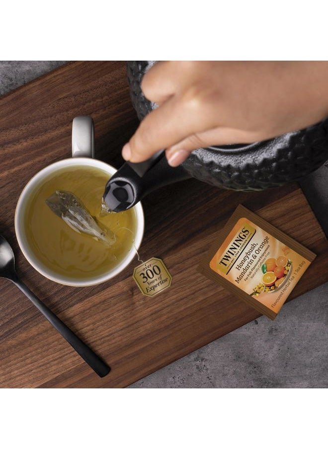 Honeybush Mandarin & Orange Herbal Tea - Naturally Caffeine-Free Tea Bags Individually Wrapped, 20 Count