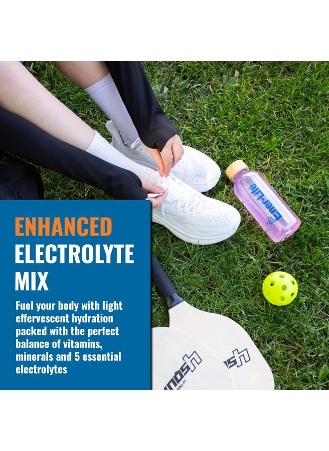 Ener-IV Electrolyte Hydration & Energy Drink Potassium Vitamin C & Zinc Electrolytes Powder Packets - Muscle Recovery & Immunity Sports Drinks for Women & Men Low Sugar Vegan, Mixed Berry - 12 Count