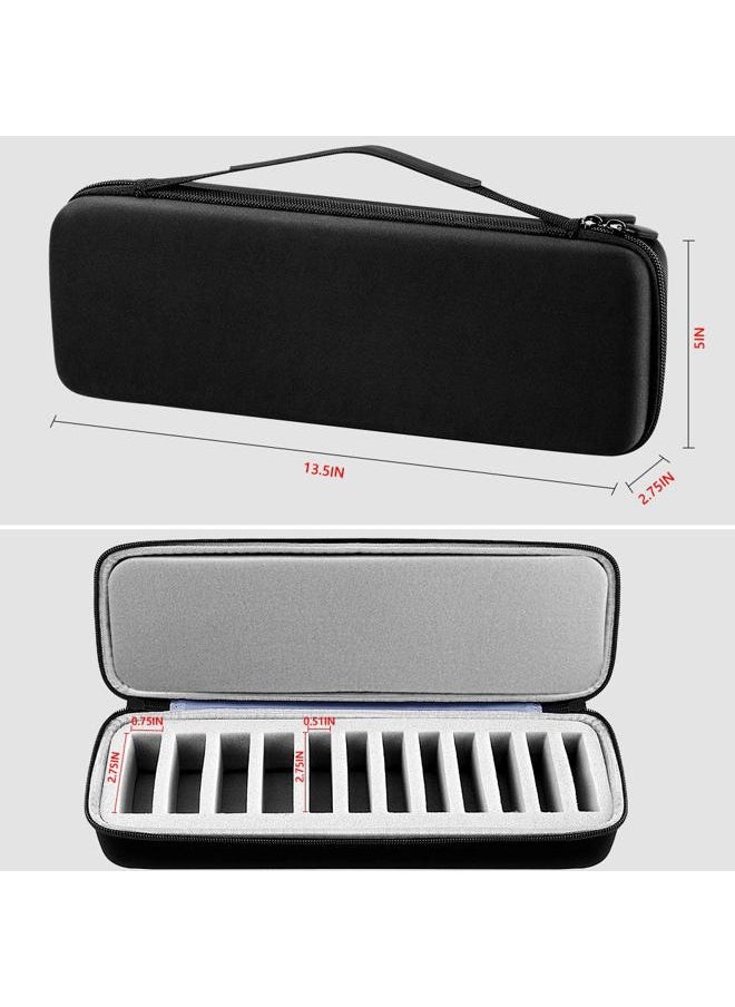 Grooming Clipper Blade Case Holder Organizer - Hard Travel Carrying Storage Holds 12 Blades - Upgrade