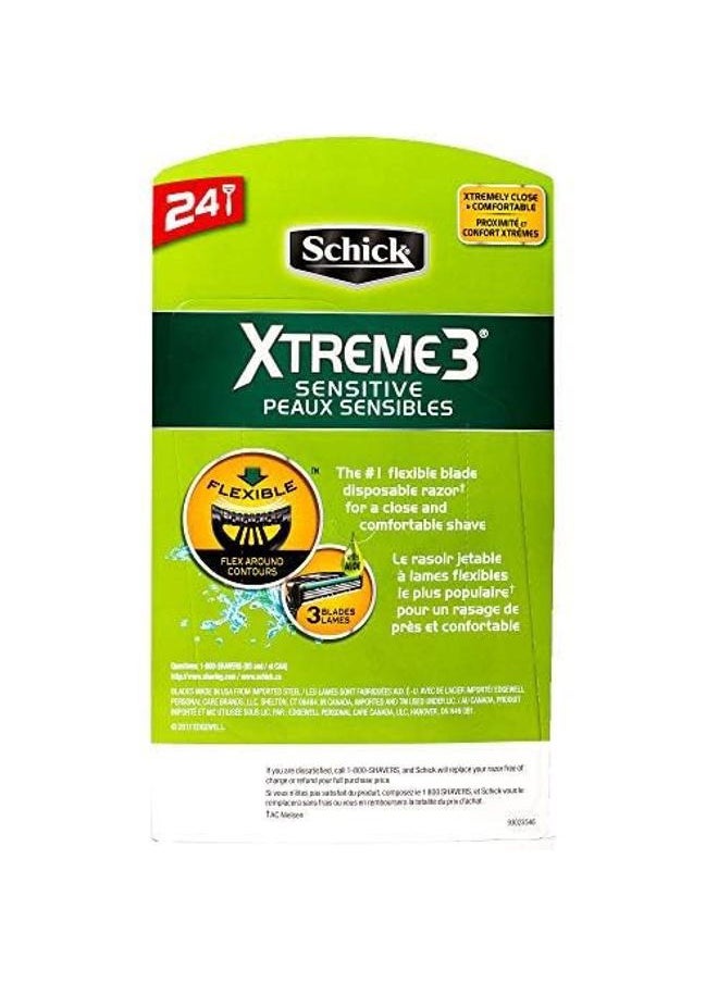 Xtreme 3 Sensitive Disposable Razor (24 Count/Sensitive Skin)