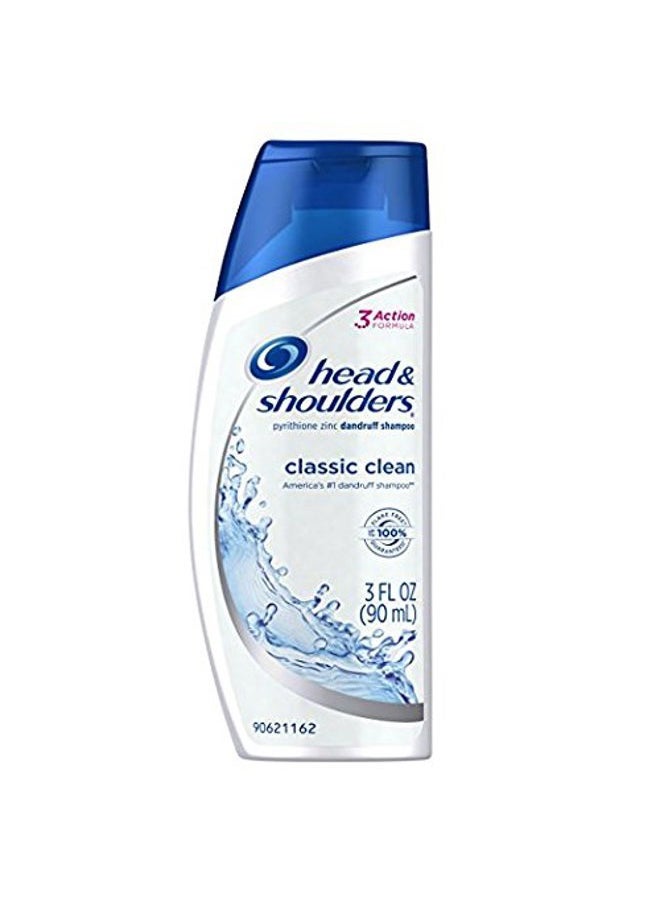 Head and Shoulders Classic Clean Anti-Dandruff Shampoo 3 oz Travel Size (Pack of 3)