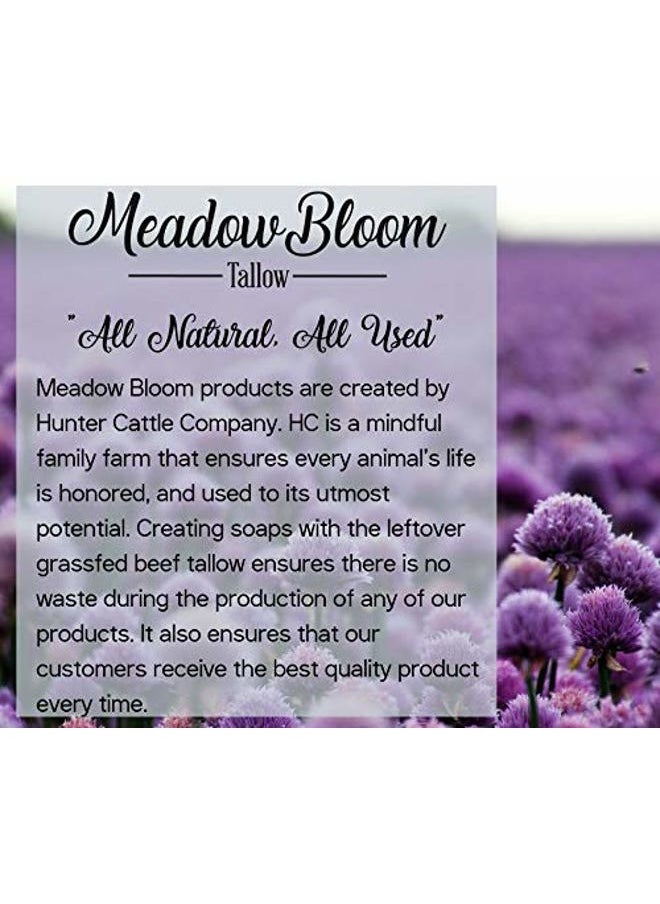 Meadow Bloom Tallow Bar Soap - Charcoal 2 Pack - Made with All Natural 100% Grass Fed Tallow Handmade Soap Bar - Great for Face or Body Soap