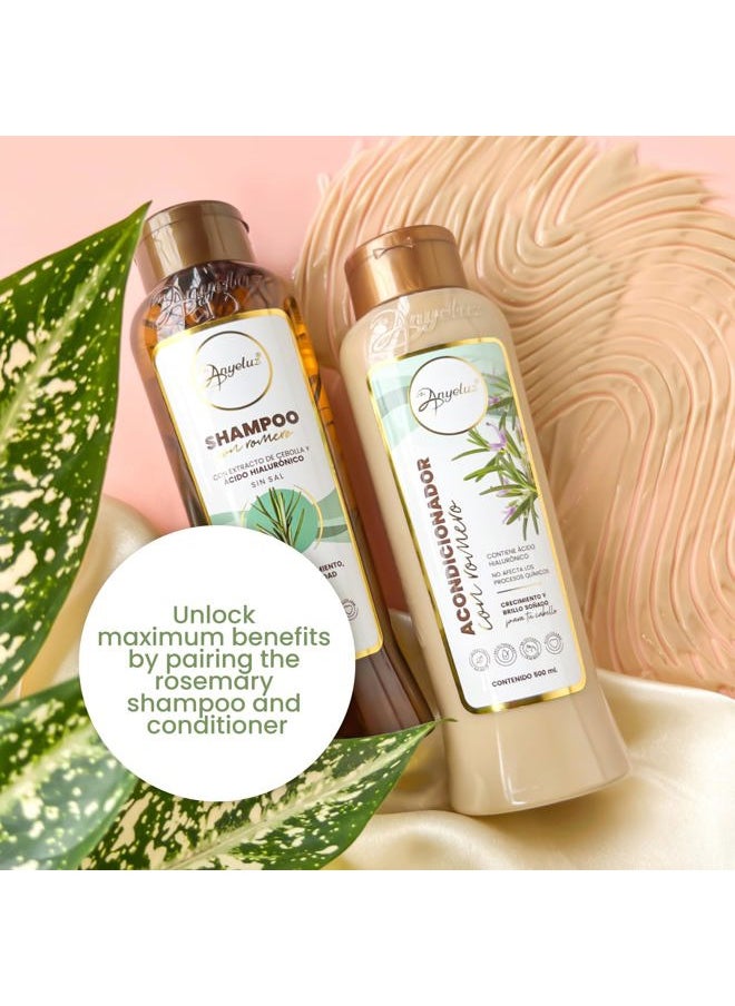 Hair Conditioner with Rosemary and Hyaluronic Acid – Strengthens, Shines, and Smooths, Ideal for All Hair Types, Enhances Manageability.