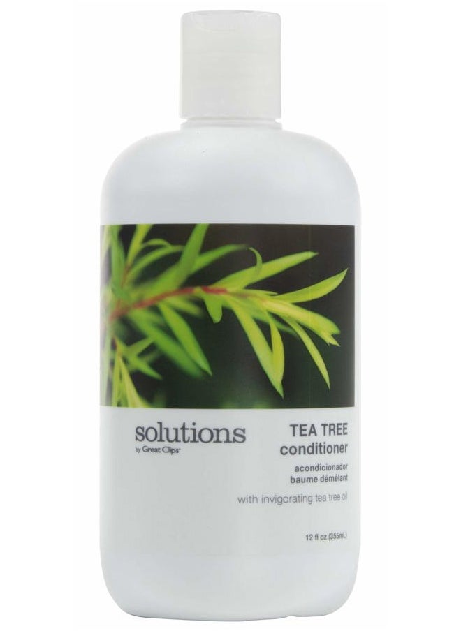 Solutions Tea Tree Conditioner 12 fl oz | Tea Tree and Peppermint Oils | Detangle and Condition | For All Hair Types