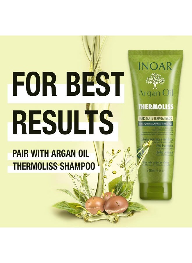 Inoar Argan Oil Hair Mask - Deep Conditioning, Moisturizing, Frizz Control for Curly Hair, Vegan, 8.05 Ounces/240 Milliliters