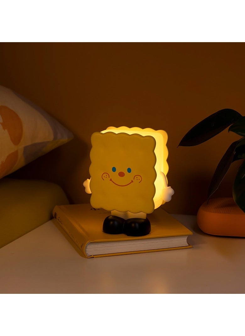 Creative Biscuits Night Lights Children's Bedrooms Cute Ornaments Charging Stepless Dimming Eye Protection Atmosphere with Sleeping Lights USB