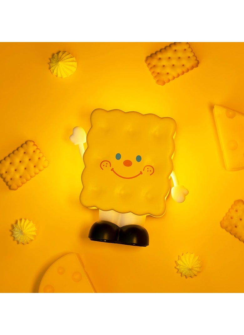 Creative Biscuits Night Lights Children's Bedrooms Cute Ornaments Charging Stepless Dimming Eye Protection Atmosphere with Sleeping Lights USB