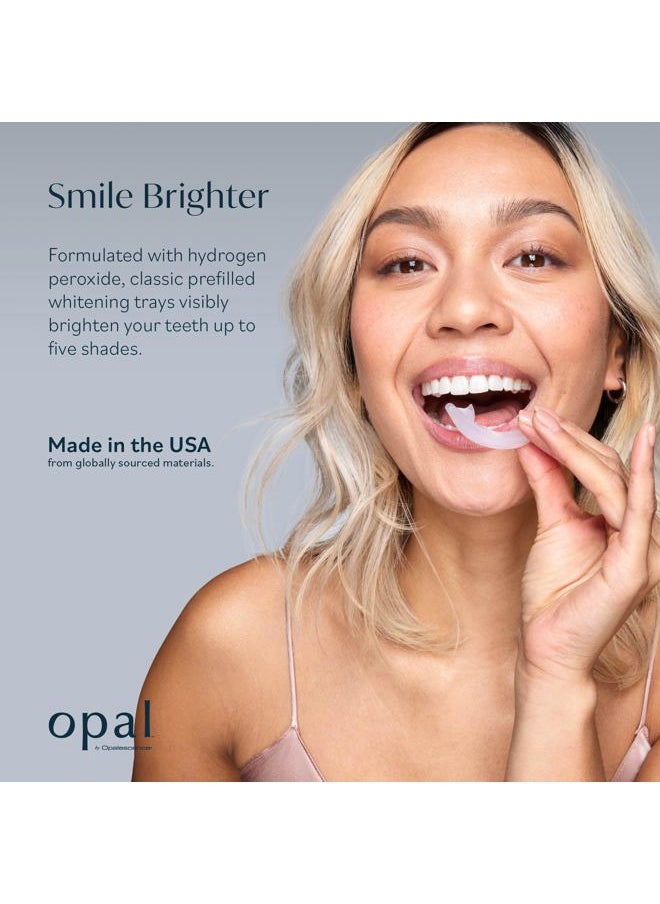 Opal Go - Prefilled Teeth Whitening Trays - Classic - (7 Treatments) - Hydrogen Peroxide - Cool Mint - Made by Ultradent. Op-Tr-Clas-5527-1