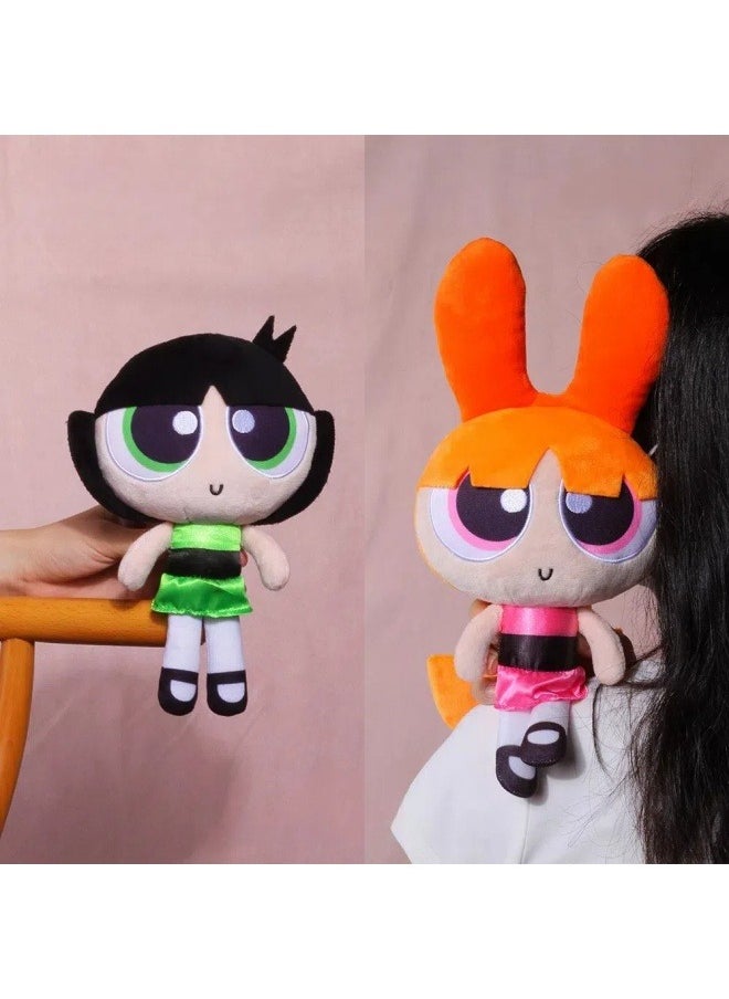 Genuine Powerpuff Girls Cute Doll Plush Toy 35cm Doll Cartoon Doll Birthday Gift for Family and Friends