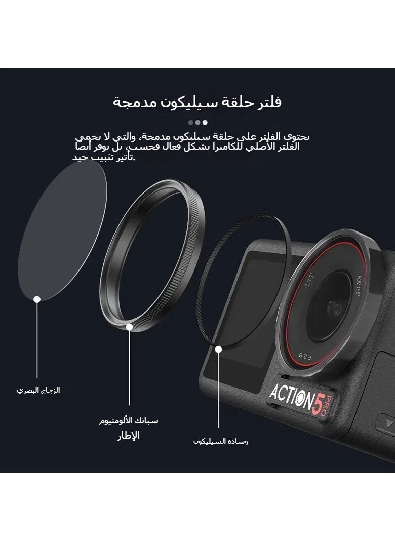 Compatible with DJI Osmo Action 3/4/5 Pro filter UV protection ND dimming CPL polarizer accessory
