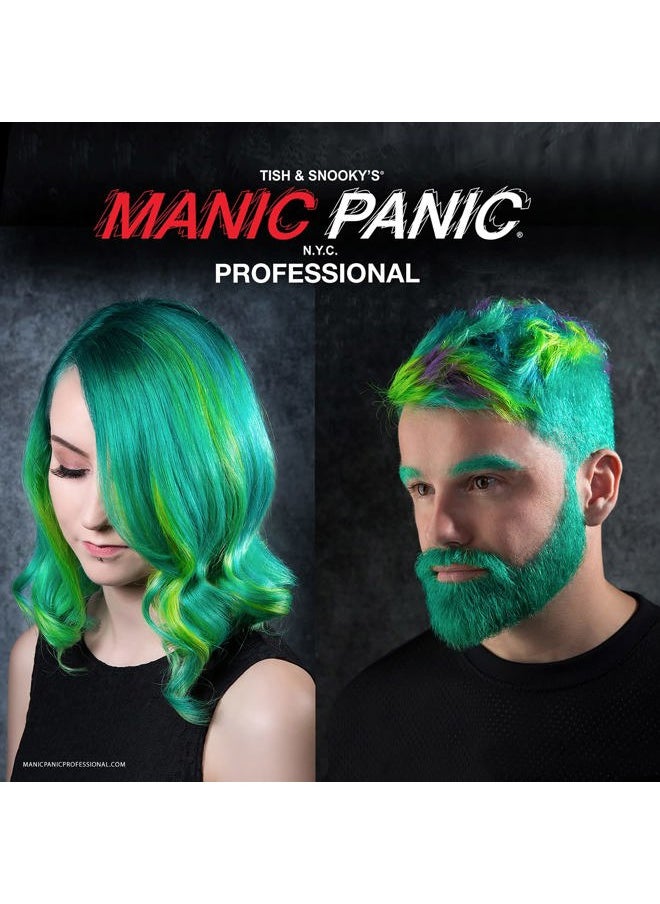 Manic Panic Professional Color Serpentine Green - Medium True Green Semi Permanent Gel Hair Dye - Lasts Through 40+ Washes - No Developer Required (3oz)