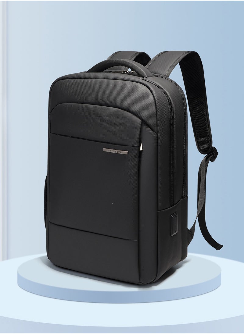 16 inch Waterproof Unisex Travel Backpack with USB Charging Port | Anti-Theft, Anti-Scratch Laptop Bag for Men, Women & Kids | Fits 16” Laptop Lightweight, Durable, Business & School Use Space Grey