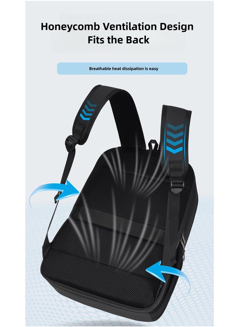 16 inch Waterproof Unisex Travel Backpack with USB Charging Port | Anti-Theft, Anti-Scratch Laptop Bag for Men, Women & Kids | Fits 16” Laptop Lightweight, Durable, Business & School Use Black