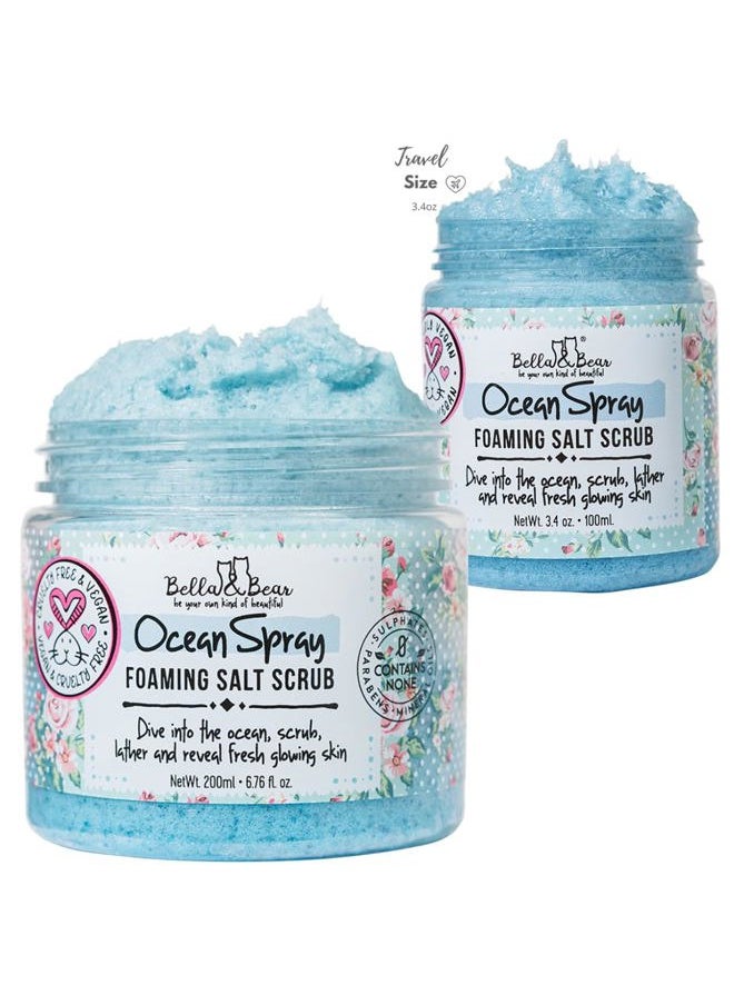 Bella & Bear Ocean Spray Scrub, No Sulphates, Parabens, No Harmful Chemicals, Cruelty-Free, Vegan-Friendly, Exfoliating, 6.7oz