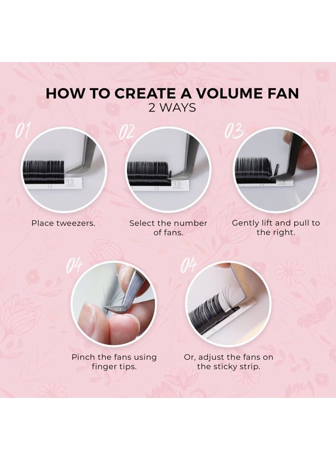 Super Mink Eyelashes Extensions - Multi Selections from 0.03 to 0.2, C CC D Curl, 7-15 mm Length Mixed Tray Silk Eyelashes, Individual Eyelash Extensions (7mm-15mm, 0.3 CC)