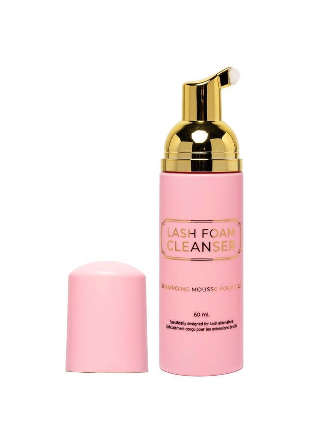 60ML Eyelash Extension Cleanser - Lash Shampoo for Lash Extensions, Lash Bath for Dry & Sensitive Skin, Removes All Make-Up Including Waterproof Make-Up (Lash Shampoo (60ML))