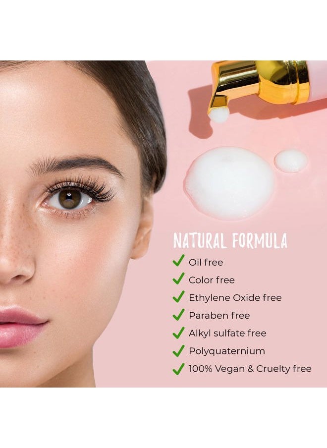 60ML Eyelash Extension Cleanser - Lash Shampoo for Lash Extensions, Lash Bath for Dry & Sensitive Skin, Removes All Make-Up Including Waterproof Make-Up (Lash Shampoo (60ML))