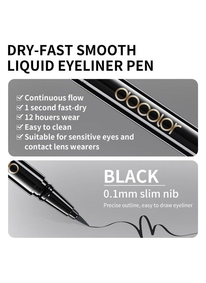 Waterproof Eyeliner Pen Super Slim Precise All Day Black Eyeliner Liquid Professional Makeup Liquid Eye Liner Pencil for Women