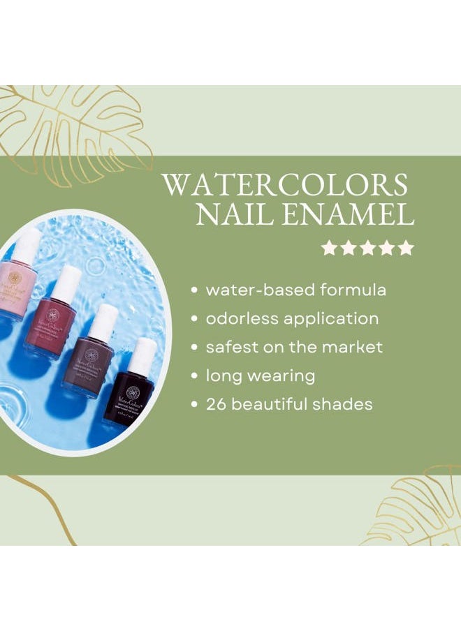 Water-Based Nail Enamel, Vintage Merlot, Matte Deep Berry Red Wine, Eco-Friendly, Odorless & Vibrant Polish, 0.5 fl oz