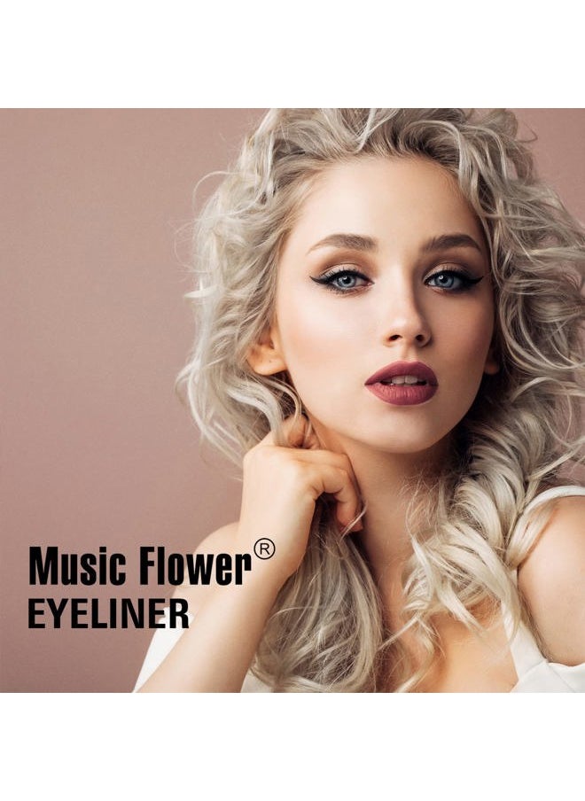 Eyeliner Stamp - Liquid Eyeliner, Waterproof Winged Eyeliner Stamp Black Eye Liner, Long Lasting Smudge Proof Quick Dry Cat Eye Makeup Pen Wingliner, 10mm