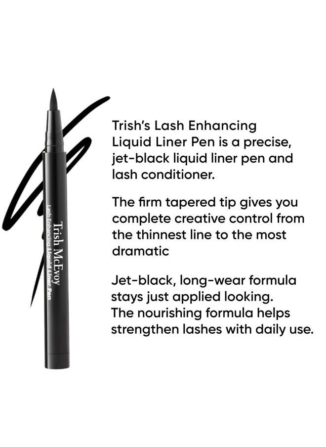 Women's Lash Enhancing Liquid Liner Pen, Black - Jet Black, .002 fl oz