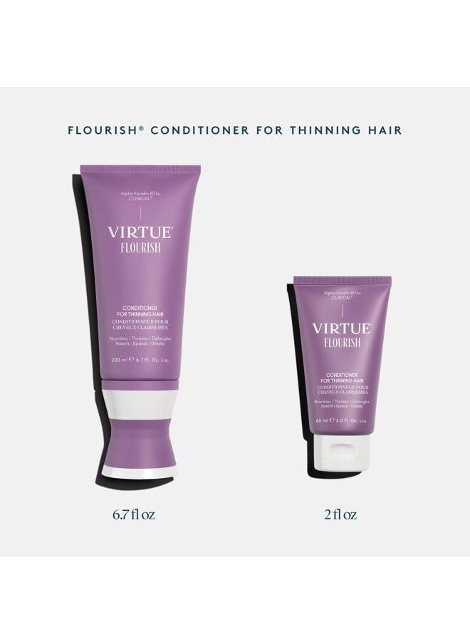 Virtue Flourish Conditioner for Thinning Hair | Nourishes, Thickens, Detangles Thinning Hair