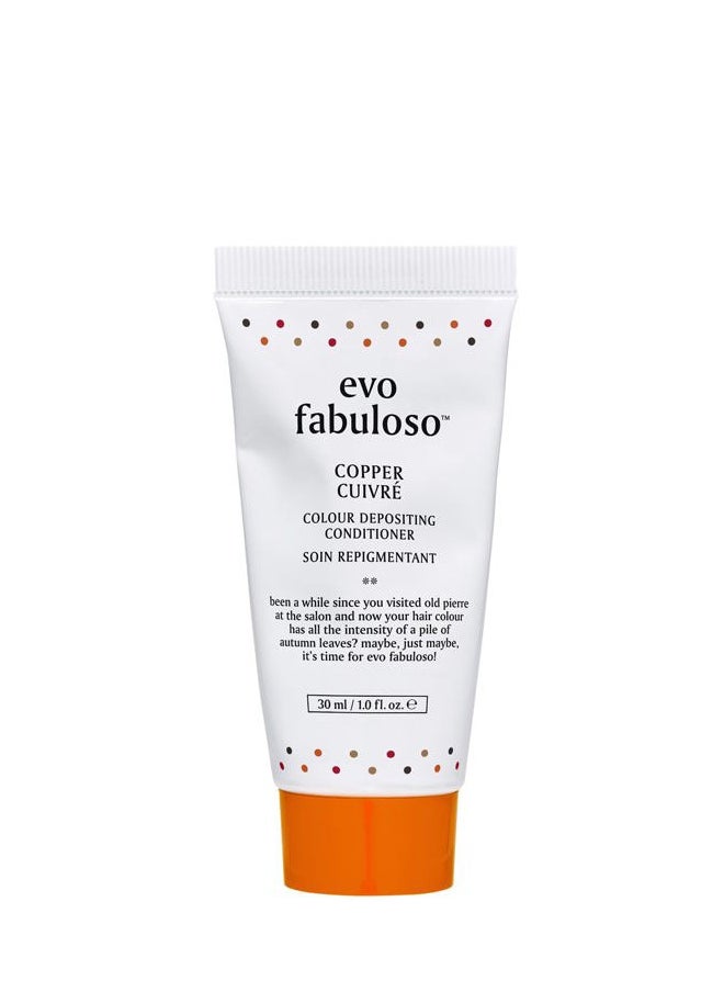 Fabuloso Copper Colour Depositing Treatment - Colour Care Conditioner for Colour -Treated Hair - Helps Maintain Colour Depth, Tone & Shine, 30ml / 1.01fl.oz