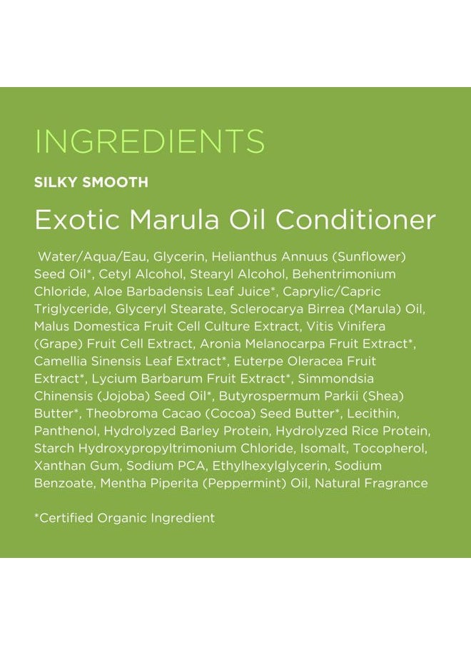 Exotic Marula Oil Silky Smooth Conditioner, 11.5 Ounce, (Package May Vary)
