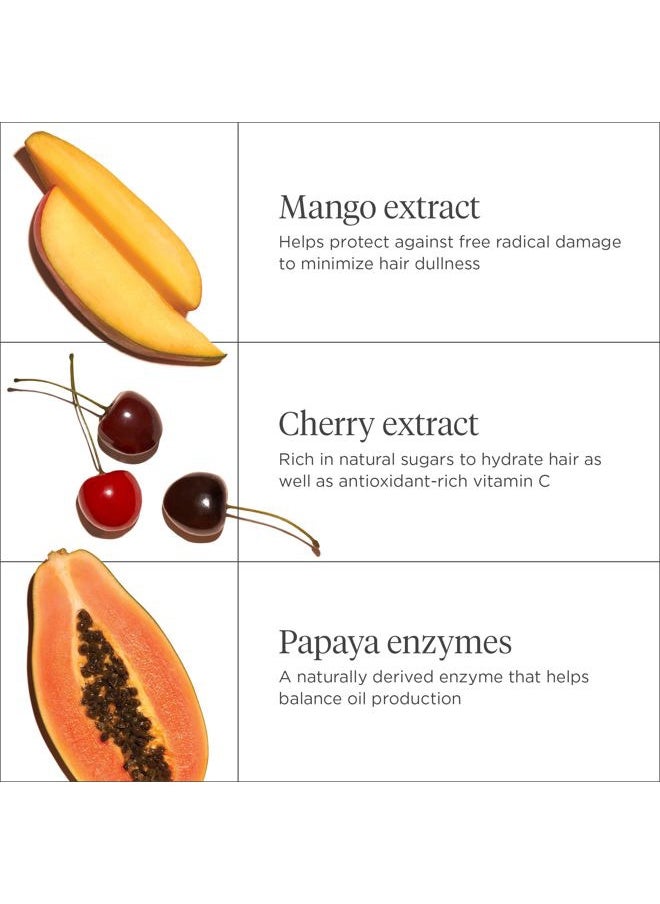 Superfoods Mango + Cherry Balancing Conditioner, Replenish Dull, Dry Hair and Balance Oil for Oily Hair, Conditions and Nourished All Hair Types and Textures, Vegan, Cruelty-Free, 12.5 fl oz