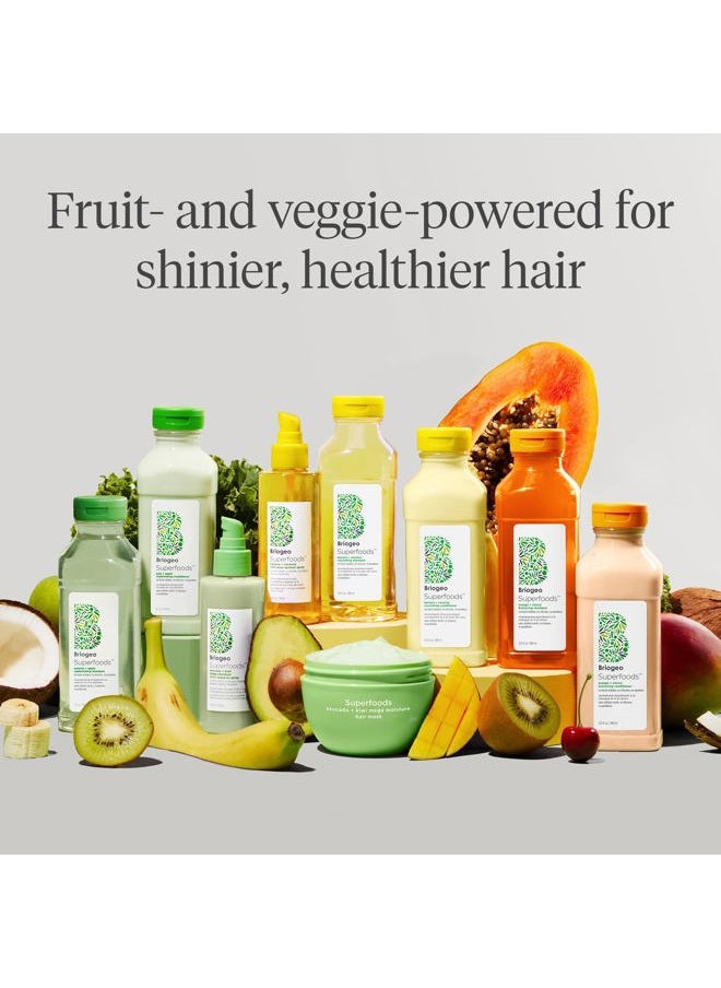 Superfoods Mango + Cherry Balancing Conditioner, Replenish Dull, Dry Hair and Balance Oil for Oily Hair, Conditions and Nourished All Hair Types and Textures, Vegan, Cruelty-Free, 12.5 fl oz